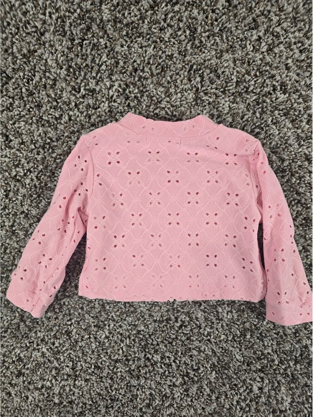 Young Hearts Baby Girls Sz 12M Dress and Cardigan Set Pink Orange Floral